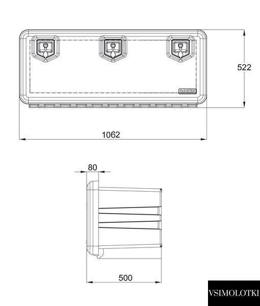 Ящик інструментальний Daken Arka 1062х522х500 мм об'єм 169,4 л (1001110010) 1001110010 фото