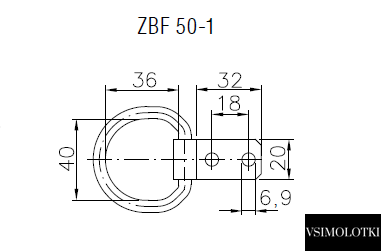 Петля кріплення вантажу причепа Winterhoff ZBF 50-1 (1860049) 1860049 фото
