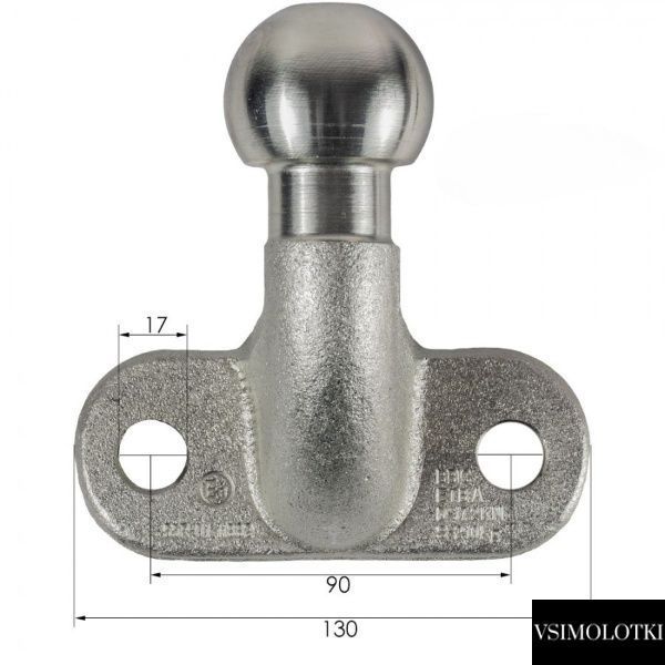 Буксировочная пластина шар 50мм 3500 кг Bakker 301210-1 301210-1 фото