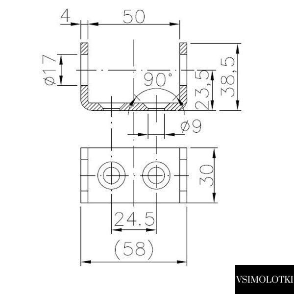 Ответная часть петли борта прицепа Winterhoff BSCHG 10-17-B (1860093) 1860093 фото