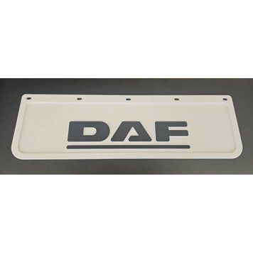 Брызговик белый Daf рельефная надпись черные буквы перед (650х220) (Резина, Турция) 10047ч 1905198901Ч фото