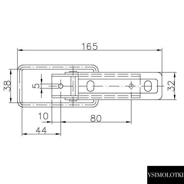 Замок бортовий причепа Winterhoff BV 10-2 довжина 165 мм (1860023) 1860023 фото