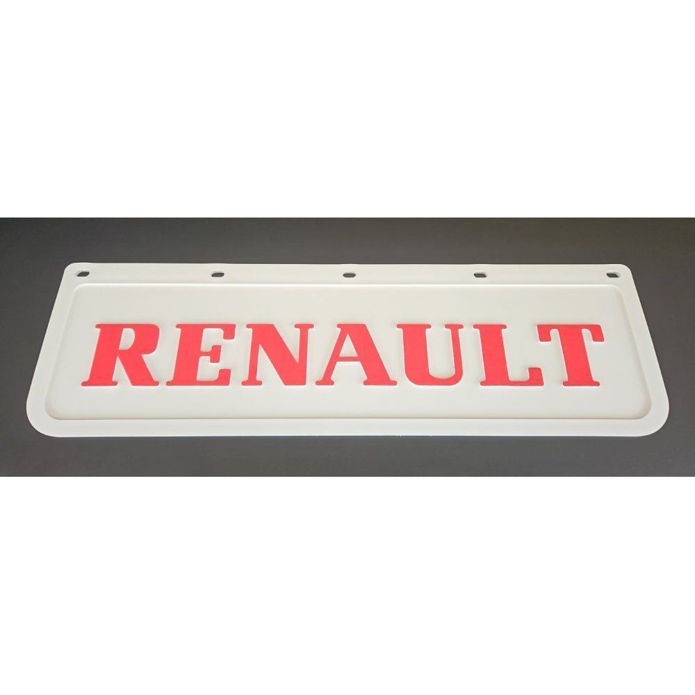 Брызговик белый Renault рельефная надпись перед (650х220) (Резина, Турция) 10041 10041 фото