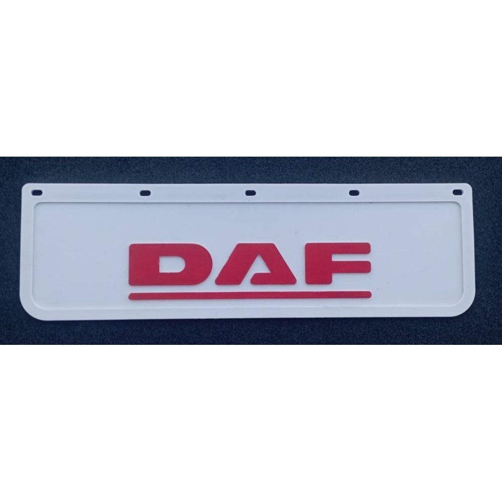 Брызговик белый Daf рельефная надпись перед (650х220) (Резина, Турция) 10047 1905198901 фото