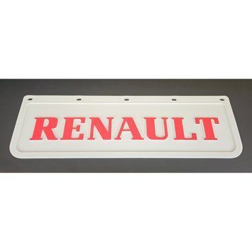 Брызговик белый Renault рельефная надпись перед (650х220) (Резина, Турция) 10041 10041 фото