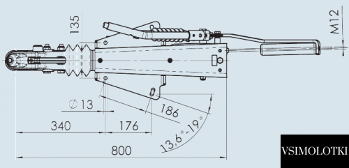 Гальмо накату AL-KO 2,8 VB-1-C 2500-3500 кг AK350/351 інерційне монтаж зверху - знизу (1251555) 1251555 фото
