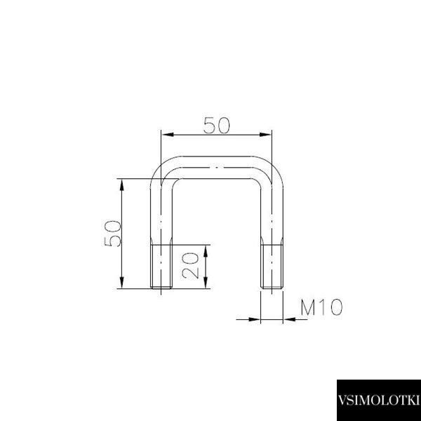 Элемент крепления груза борта прицепа Winterhoff ZBF 20-PO 50х50 мм (1860041) 1860041 фото