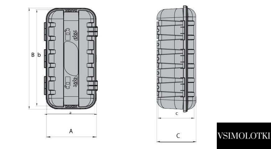 Ящик для огнетушителя Daken Strike 287x600x220 мм 6 кг (1004160000) 1004160000 фото
