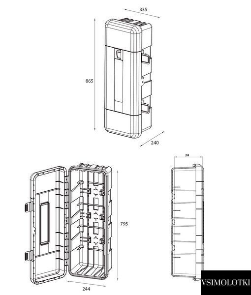 Ящик для огнетушителя Daken Strike 335x865x240 мм 12 кг (1004112010) 1004112010 фото