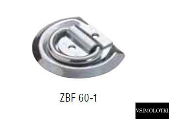 Петля такелажная крепеж груза прицепа Winterhoff ZBF 60-1 69х86 мм (1860059) 1860059 фото