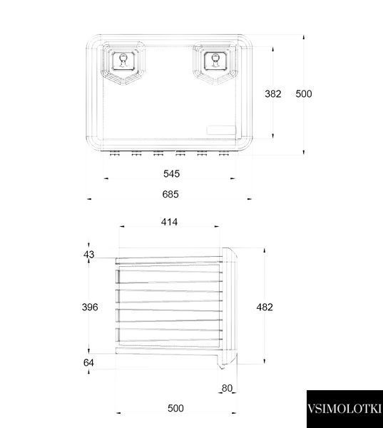 Ящик інструментальний Daken Arka 685x500x500 мм об'єм 109 л (1001100011) 1001100011 фото