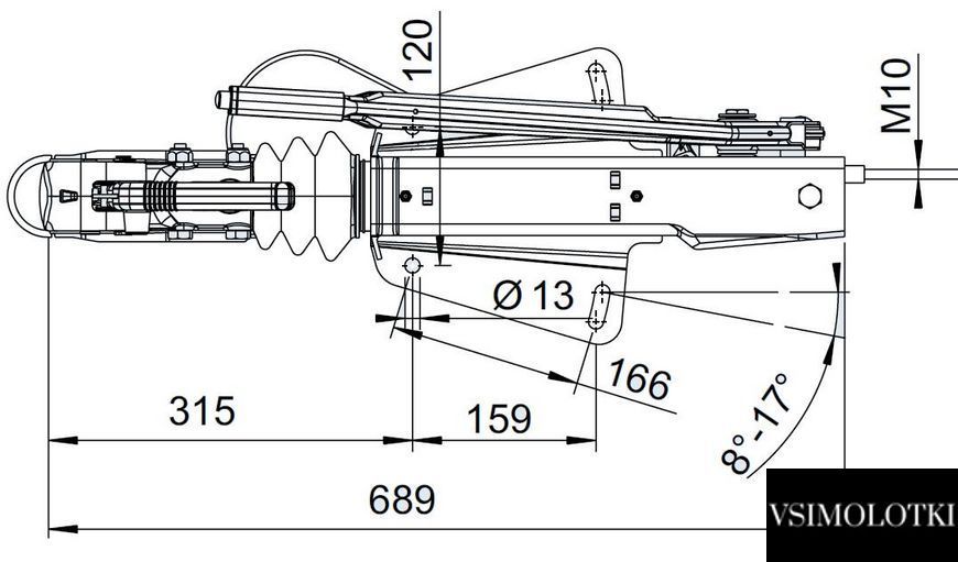 Тормоз наката AL-KO 251S/3 1500-2700 кг инерционный АК270 (1251916) 1251916 фото