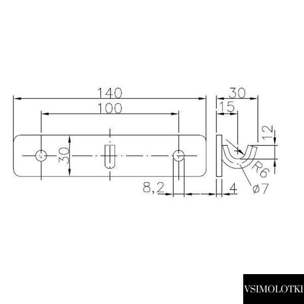 Ответная часть замка борта прицепа Winterhoff BV 40-А (1860079) 1860079 фото