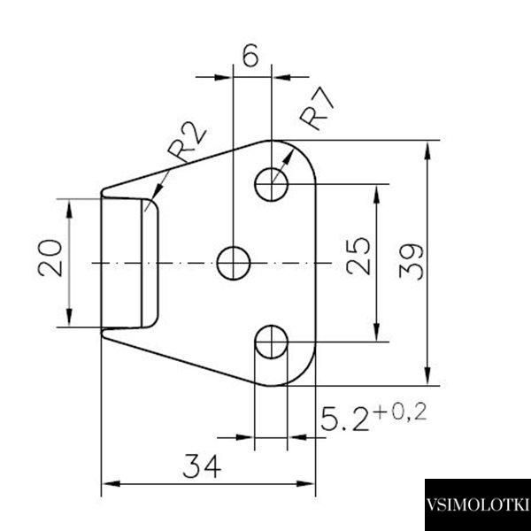 Ответная часть замка борта прицепа Winterhoff BVSG 60-A 2шт (1860087) 1860087 фото