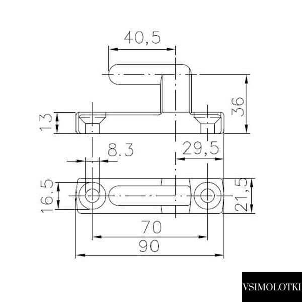 Палец петли борта прицепа Winterhoff BSCH 40-А длина 90 мм (1860101) 1860101 фото