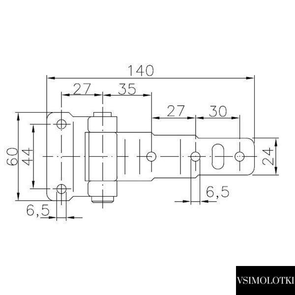 Петля борта причепа Winterhoff BSCH 30-1 довжина 140 мм (1860107) 1860107 фото